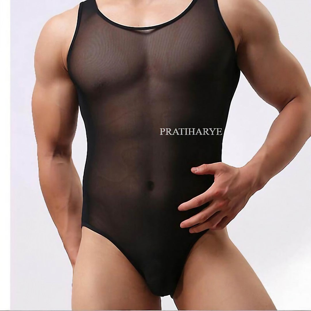 Men Mesh Bodysuit