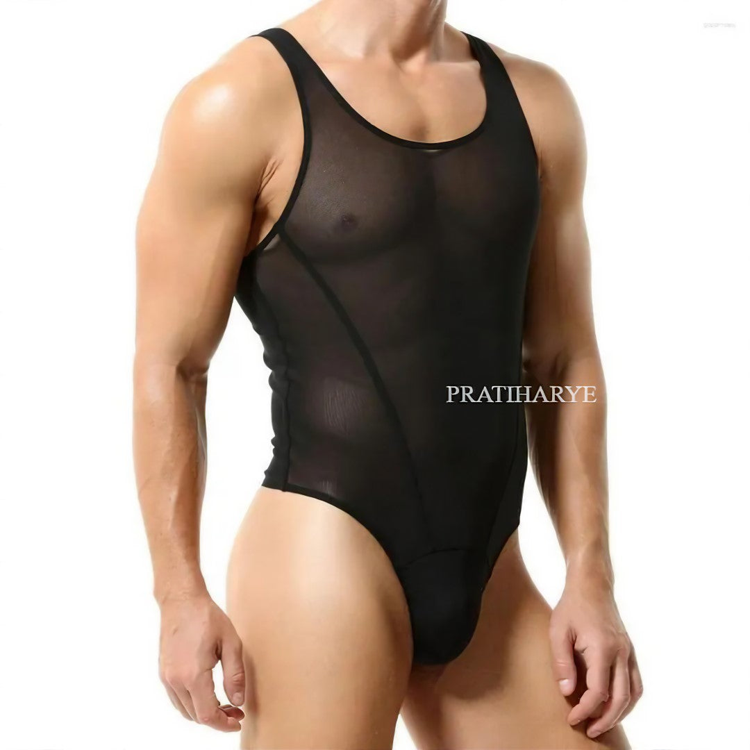 Men Mesh Bodysuit Design