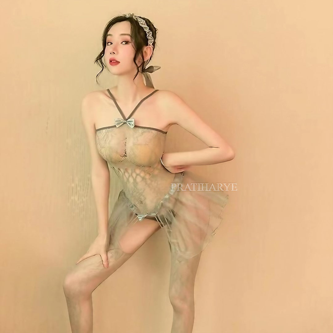 Roleplay outfits 
Roleplay lingerie 
Women roleplay costumes 
Roleplay lingerie India 
Roleplay dresses
Mesh Fishnet Dress with Legs