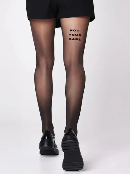 Statement Tights - Not Your Babe