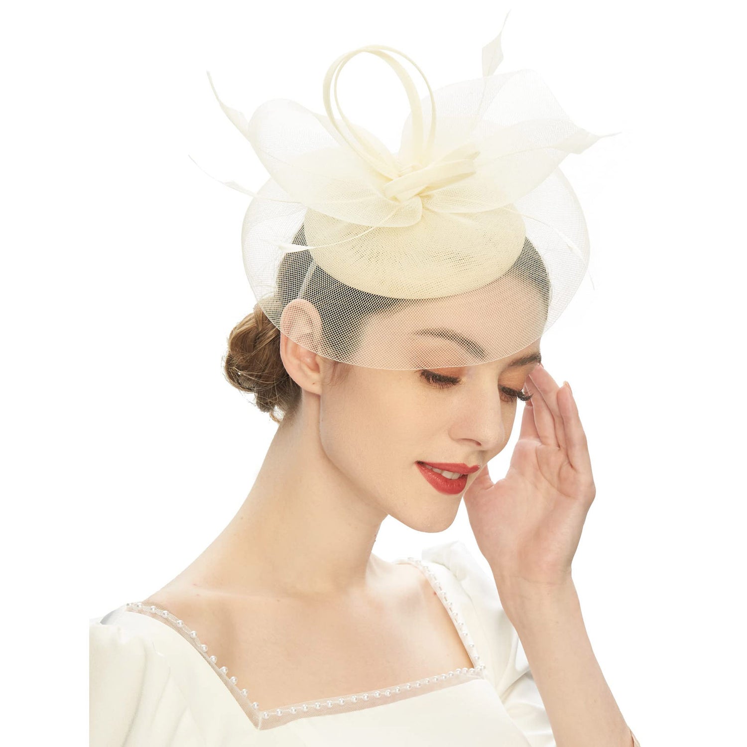 Premium Fascinator Party Hat Mesh | HAT-9