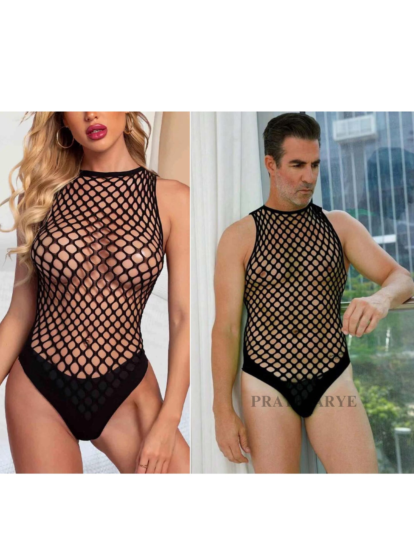 Unisex Mesh Fishnet Bodysuit