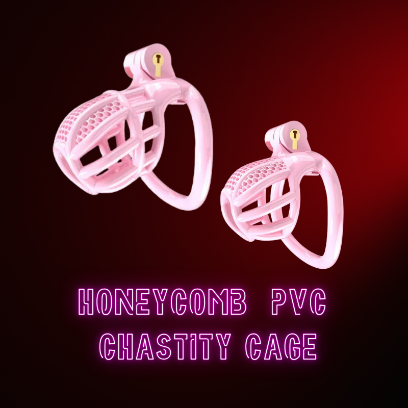Honeycomb chastity cage, PVC male chastity cage, lightweight chastity device, breathable chastity cage, male locking cage, Pratiharye PVC Honeycomb Chastity Cage
PVC Honeycomb Chastity Cage