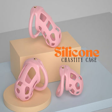 Pink silicone chastity cage, cobra chastity cage, PVC ring chastity cage, male silicone cage, lightweight chastity cage, Pratiharye Pink Cobra Chastity Cage
Pink Cobra Silicone Head with Pvc Ring Chastity Cage

