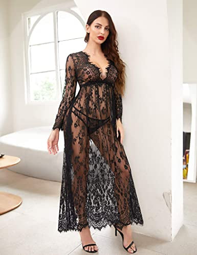 Pratiharye Sexy Sheer Long Dress/Gown for Women