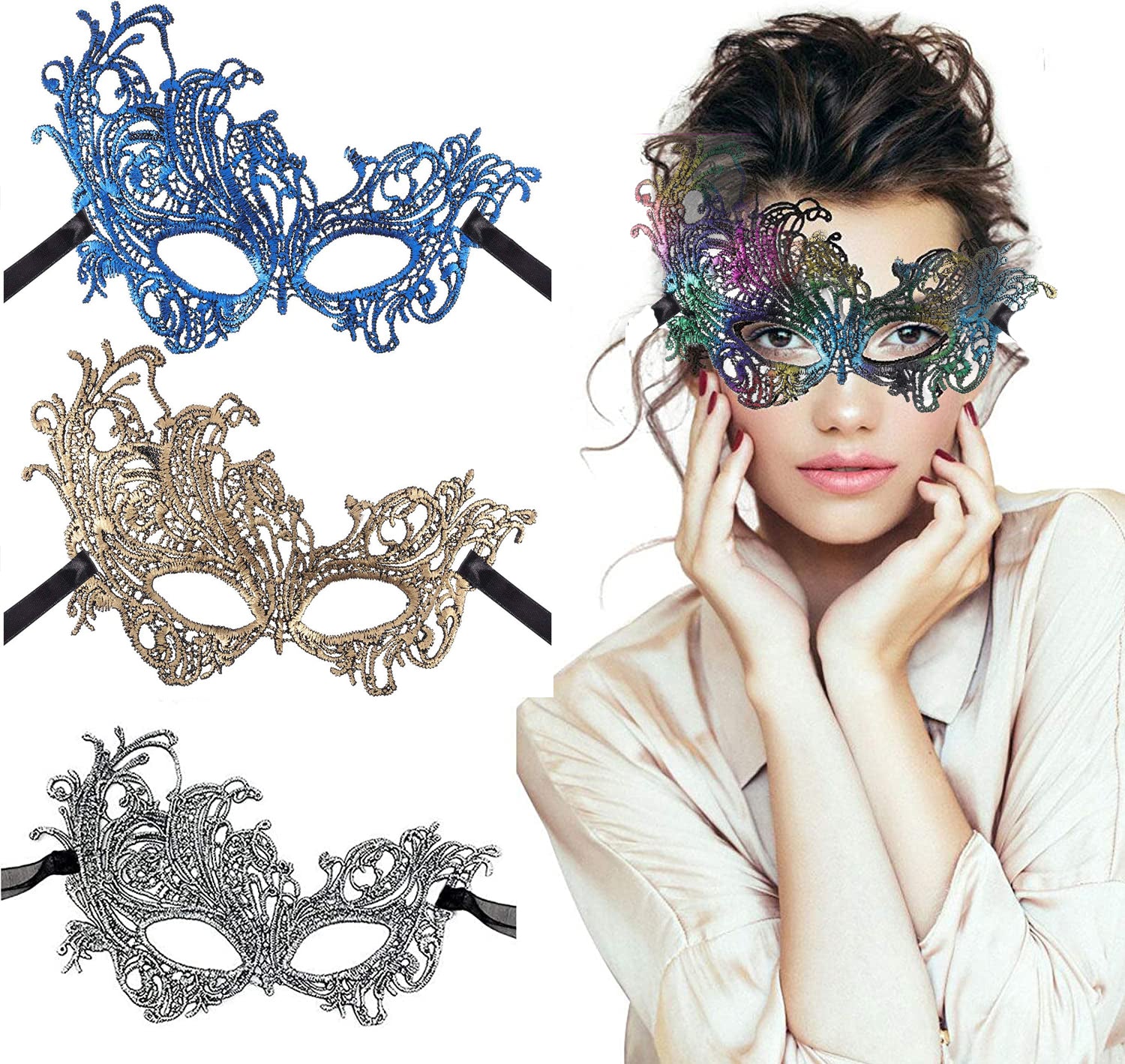 Pratiharye Women Venetian Mask Pretty Elegant Lady Lace