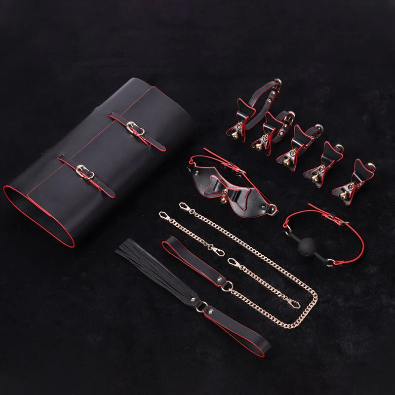 Couple sex dice 
Bondage kit 
Premium bdsm kit
BDSM bondage
Premium 9pc Bow BDSM Kit