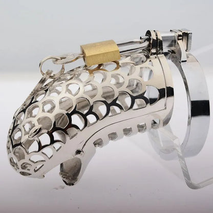 Panther Designed Stainless Steel Men Chasity Cage