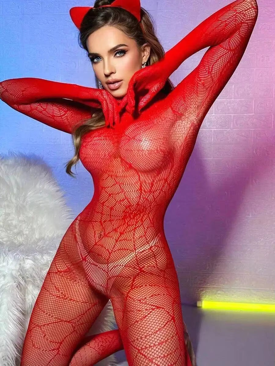 Spiderweb Fishnet Full Bodystocking