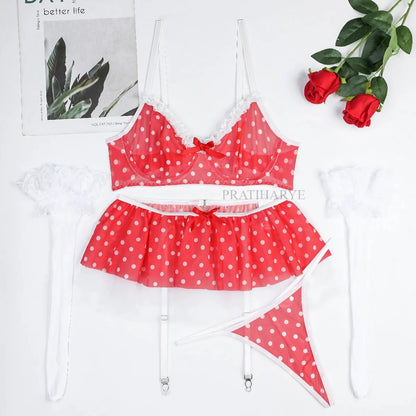 Polka Dot Sexy Lingerie Set