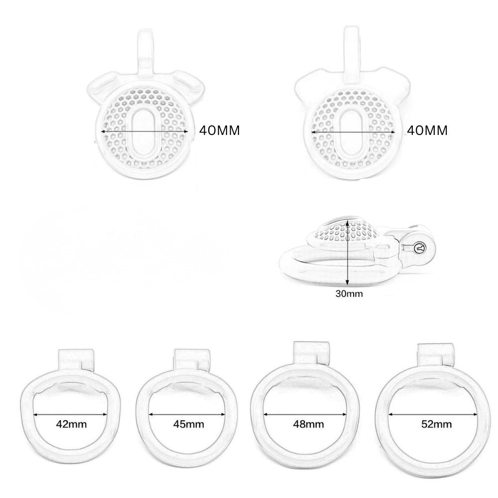 Plastic Flat Chastity Cage