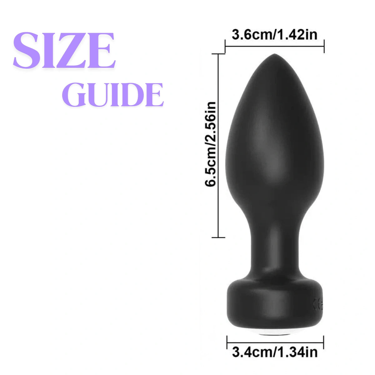360 Rotation Vibrating Silicone Butt Plug
