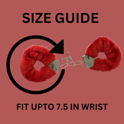 Plush Red Fur Handcuffs