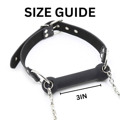 Dog Bone Mouth Gag &amp; Leash
