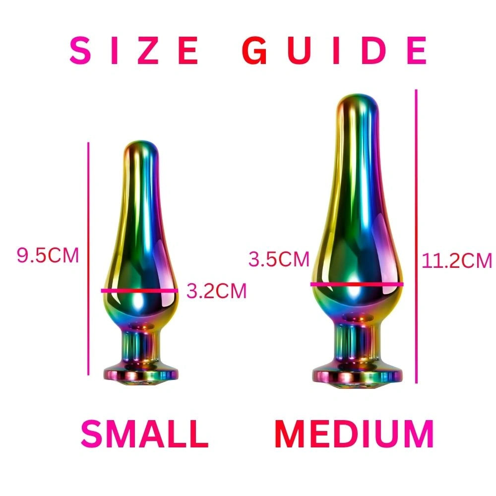 Premium Stainless Steel Anal Plug Purple Jewel