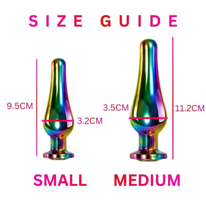 Premium Stainless Steel Anal Plug Purple Jewel