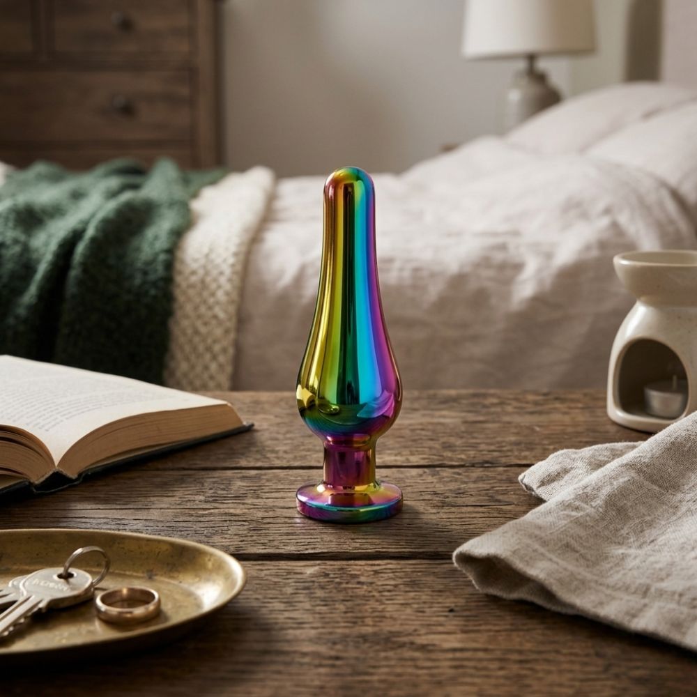 Premium Rainbow Steel Butt Plug