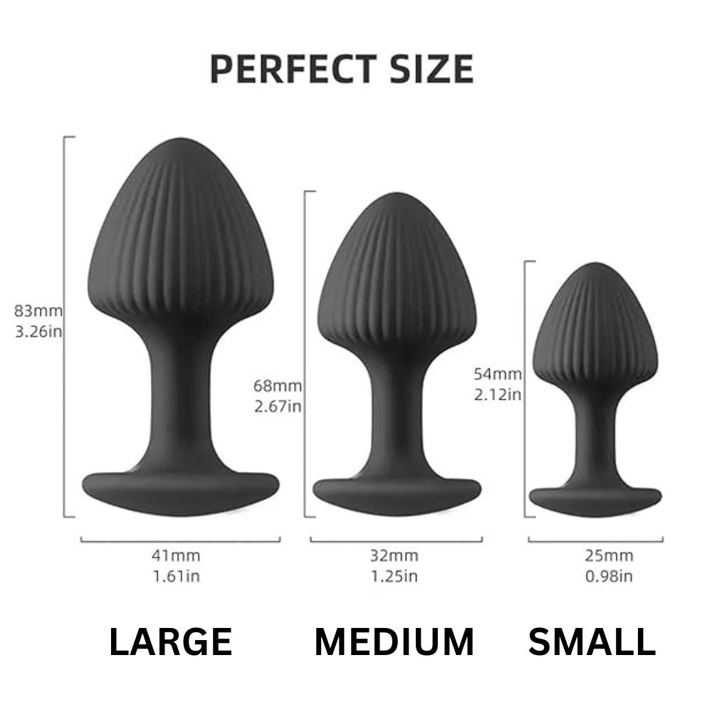 Premium Silicone Mushroom Anal/Butt Plug - Pack of 1