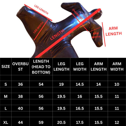 Faux Leather Prisoner Full Body Zentai Suit