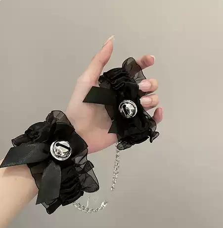 Satin Frill Bell Bondage Handcuff