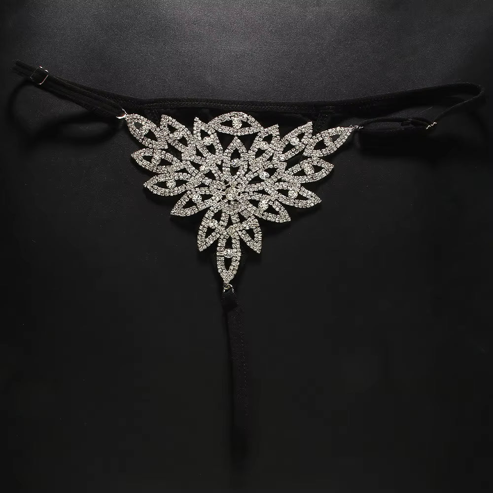 Premium Crystal Chain Thong
