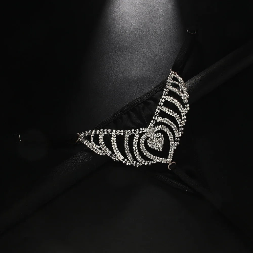 Sexy Diamond Crystal Chain Thong