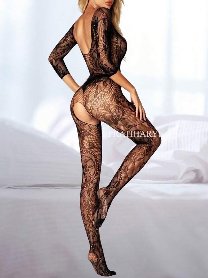 Sexy FullBody Fisnet Bodystocking | Crotchless