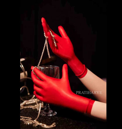 women fashion gloves
bridal gloves for women
stylish party gloves
lace hand gloves women
Shinny Short Gloves