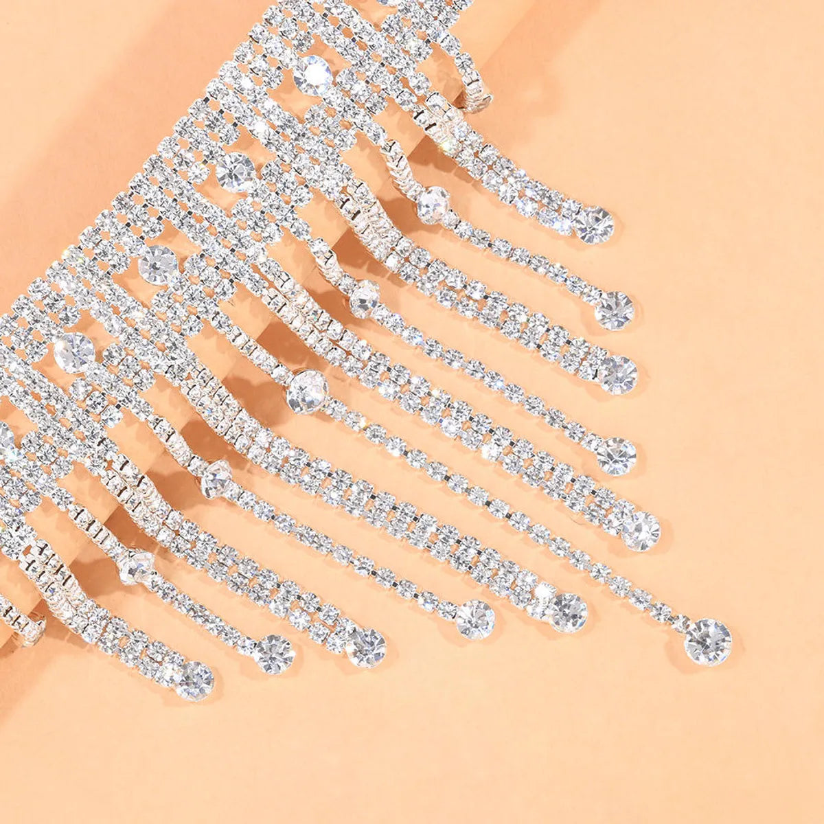 Elegant Rhinestone Tassel Anklet