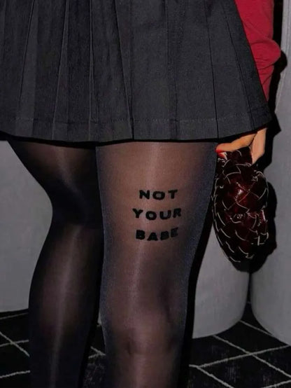 Statement Tights - Not Your Babe