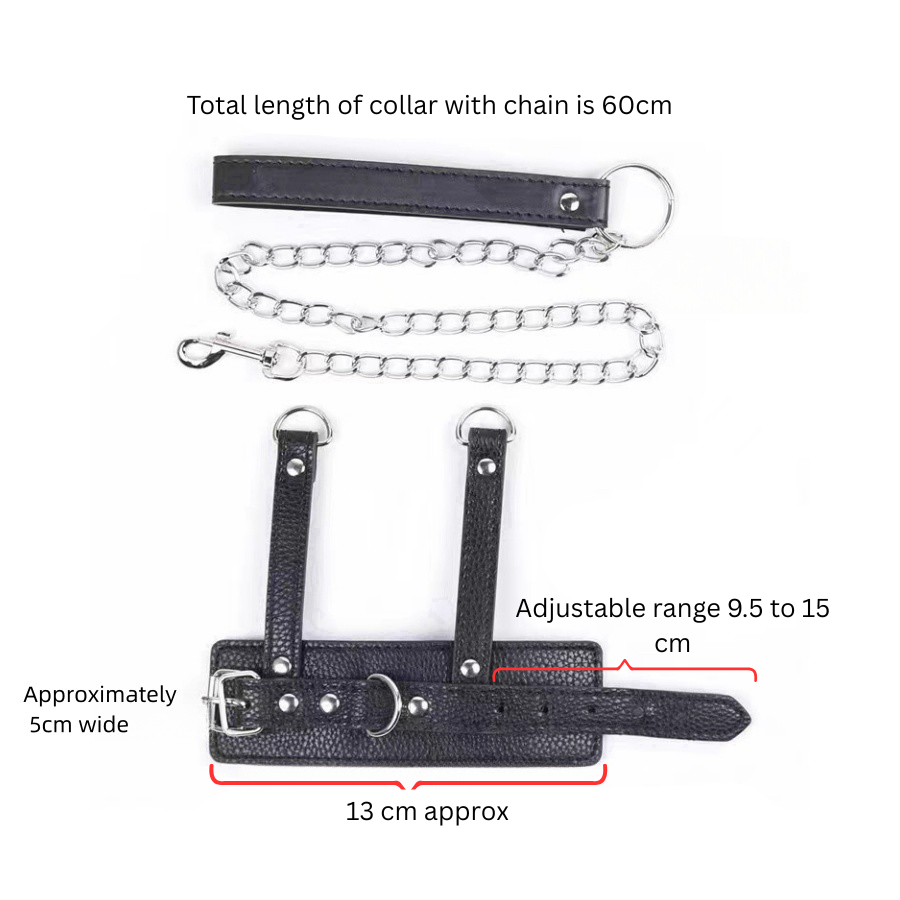 Men Dick Leather Pulling Collar