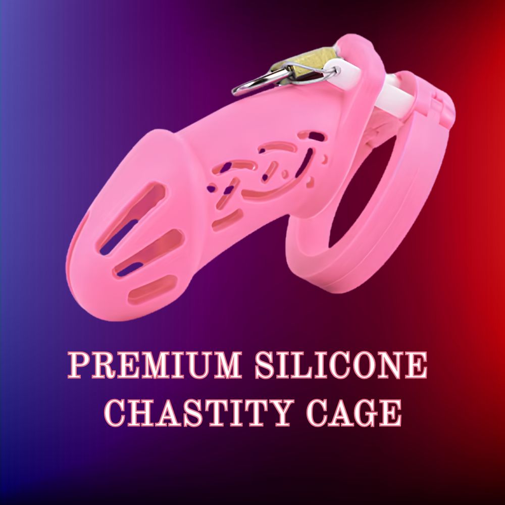 Premium Silicone Male Chastity Cage lock