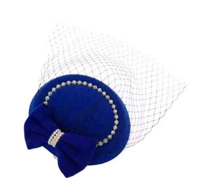 Pearl Bow Mesh net Fascinator Hat | HAT-11