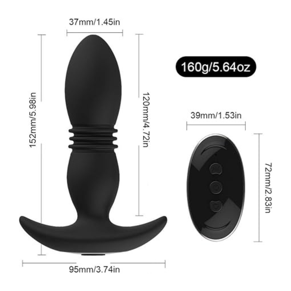 Remote Control Thrusting &amp; Vibrating Plug for Adults