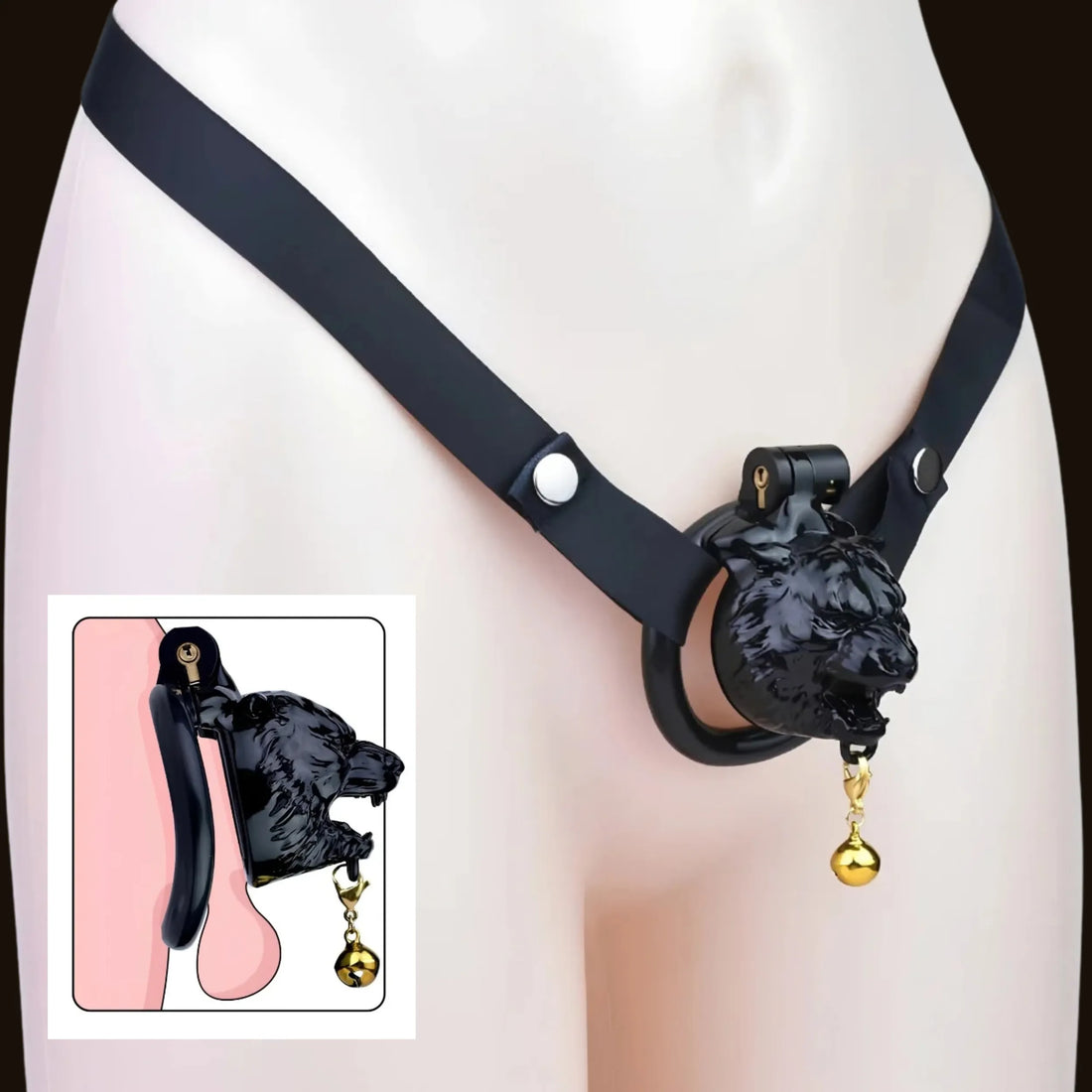 Premium Men Tiger Resin Chastity Cage