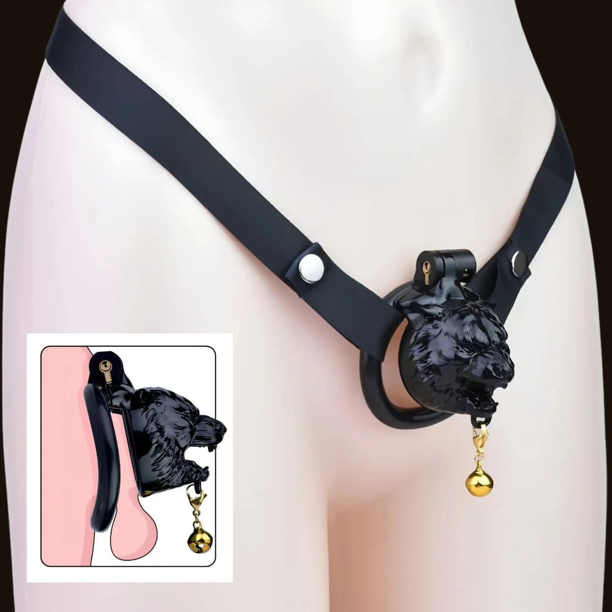 Premium Men Tiger Resin Chastity Cage