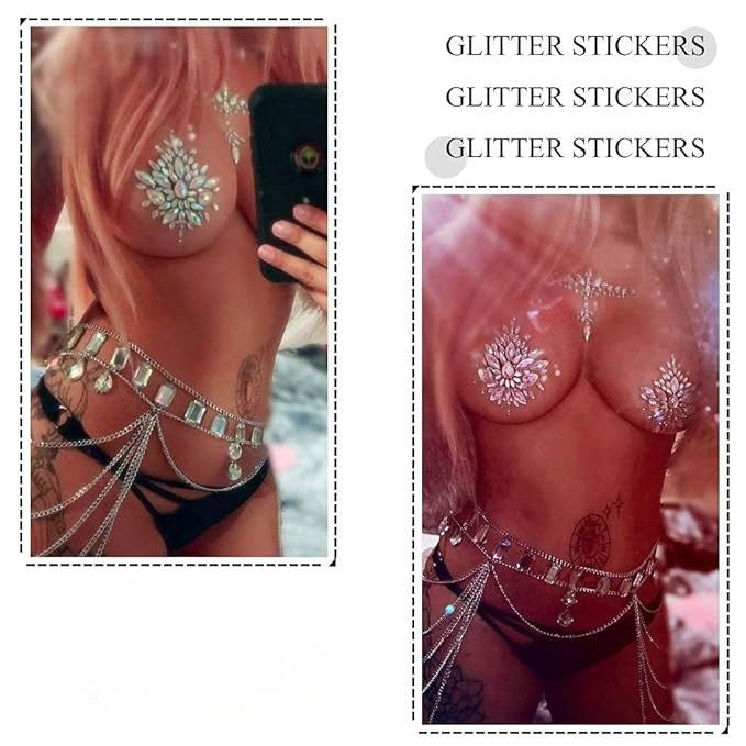 Nipple Adhesive Glitter Sticker