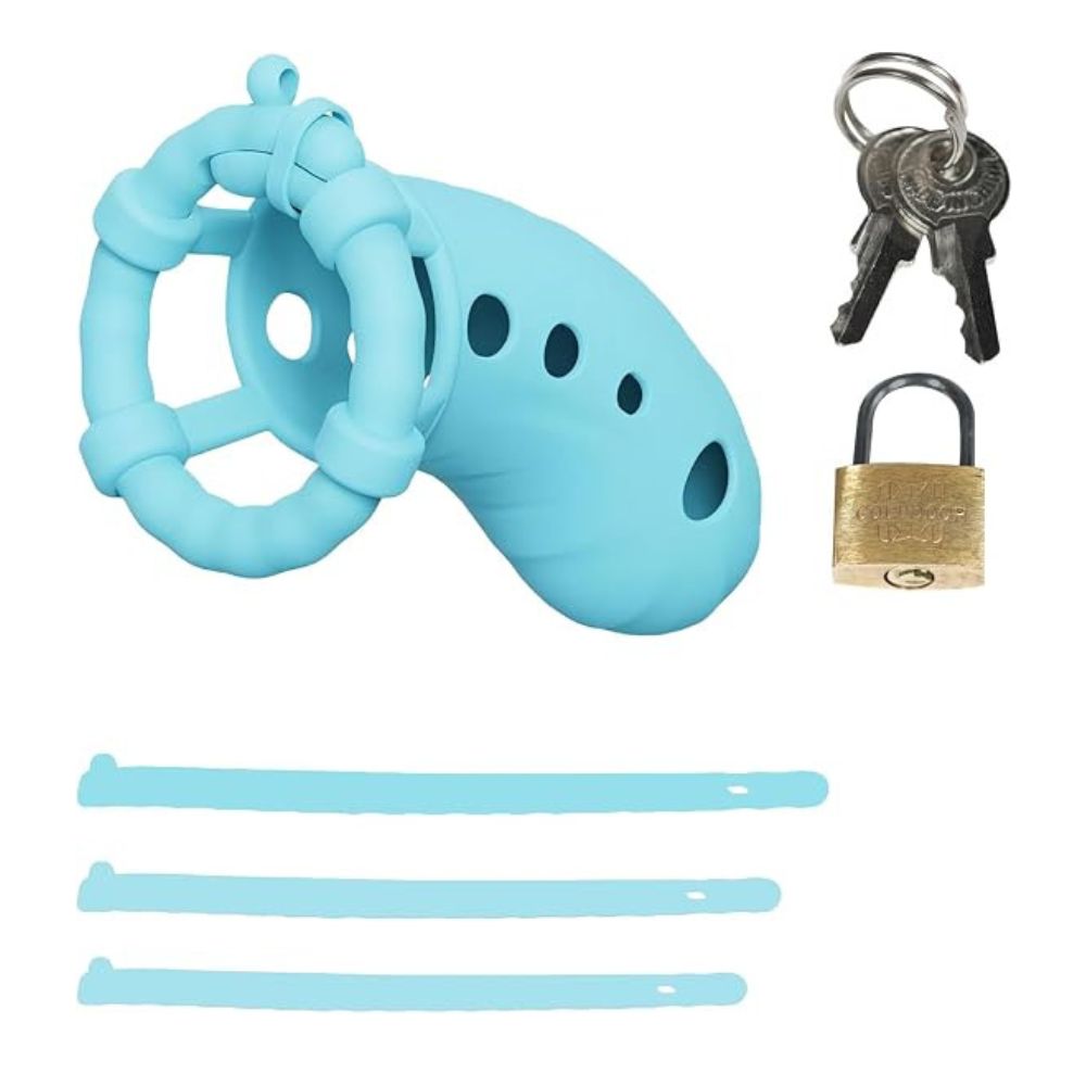 Male Silicone Chasity Cage lock