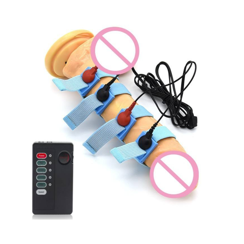 4-Strap Electric Stimulation Device with Remote Control