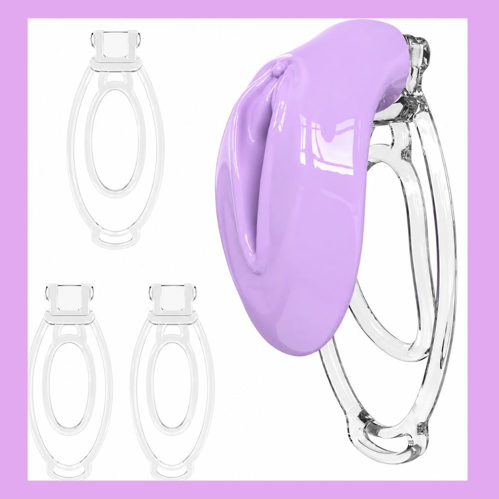Candy Sissy Transparent Vagina Chastity Cage Male