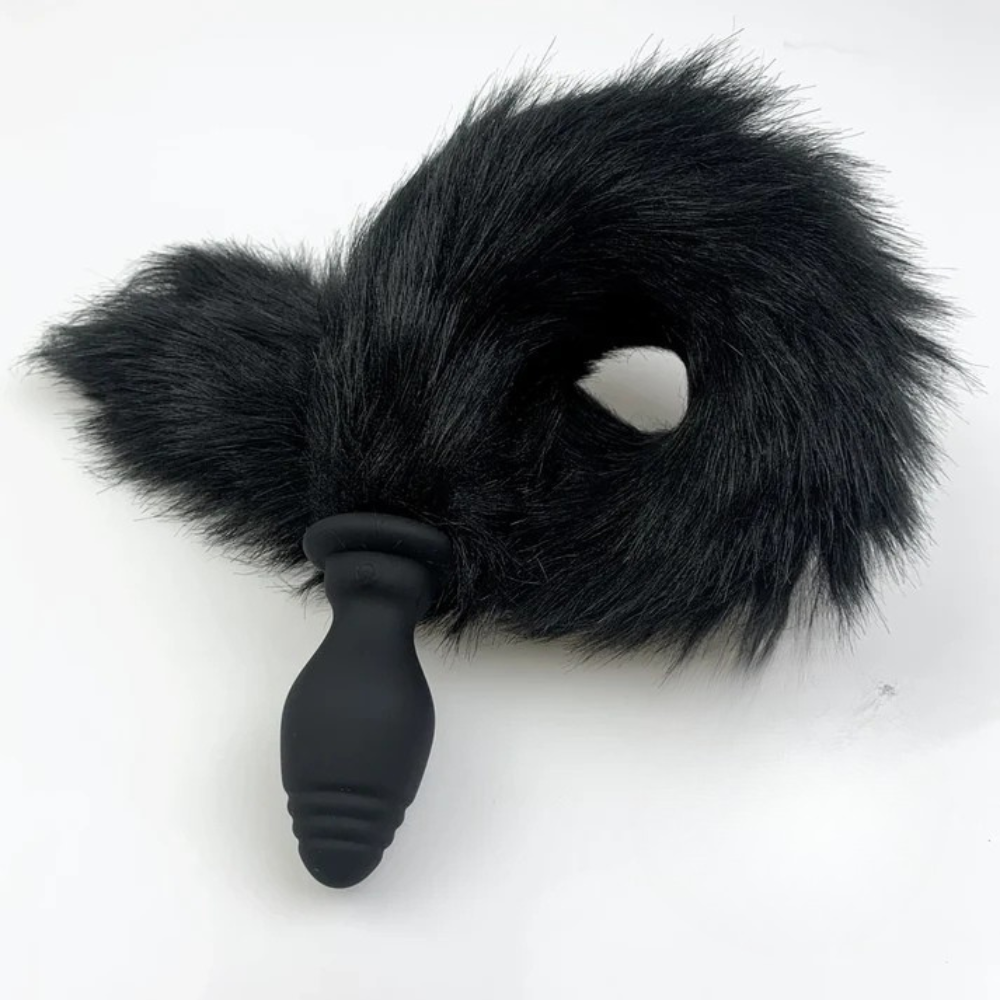 Vibrating Silicone Butt Plug Fox Tail with/without Remote
