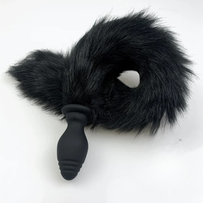 Vibrating Silicone Butt Plug Fox Tail with/without Remote