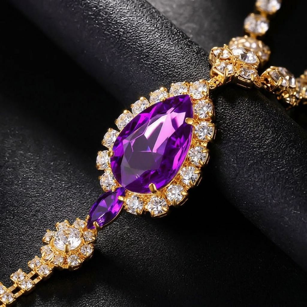 Royal Crystal Golden Chain Thong