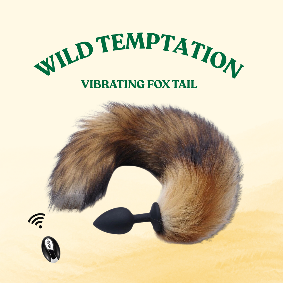 Fox Tail Silicone Butt Plug Brown &amp; Black