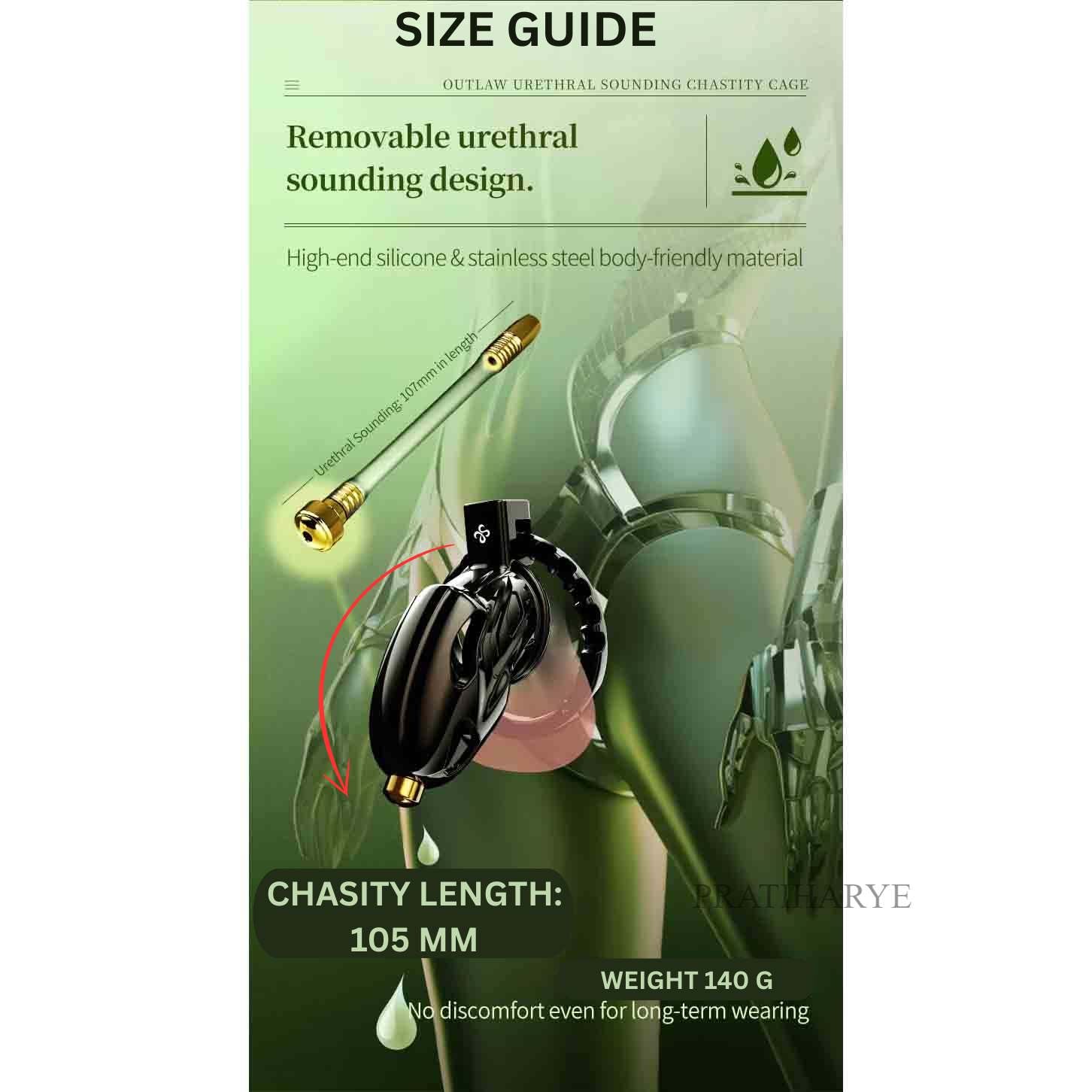 Luxury Stainless Steel Chastity Cage For Men