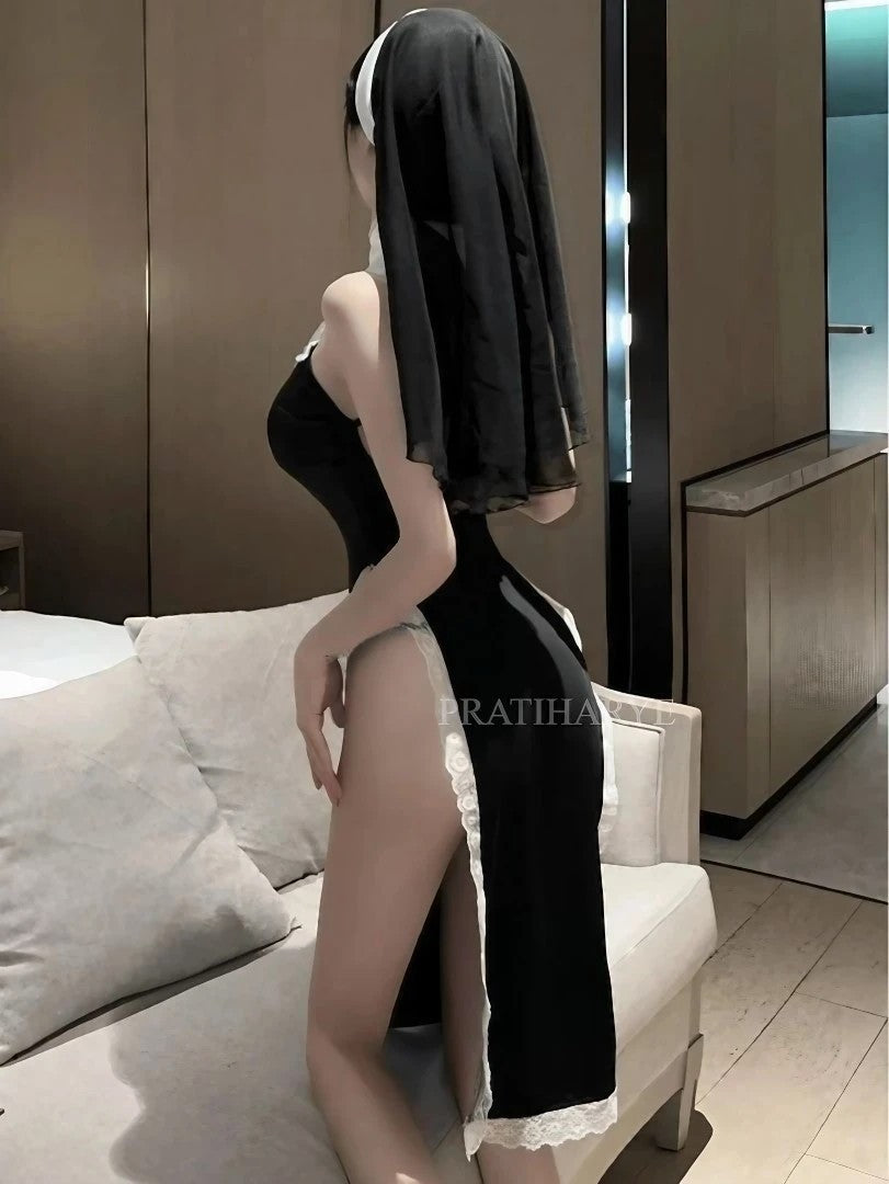 Long Nun Roleplay Costume