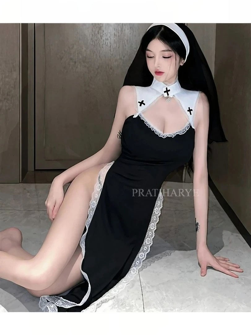 Long Nun Roleplay Costume