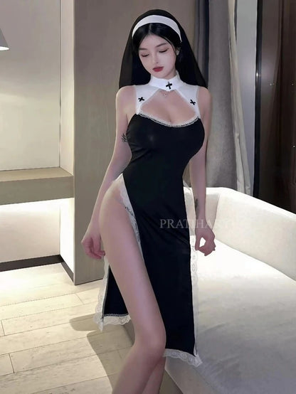 Long Nun Roleplay Costume