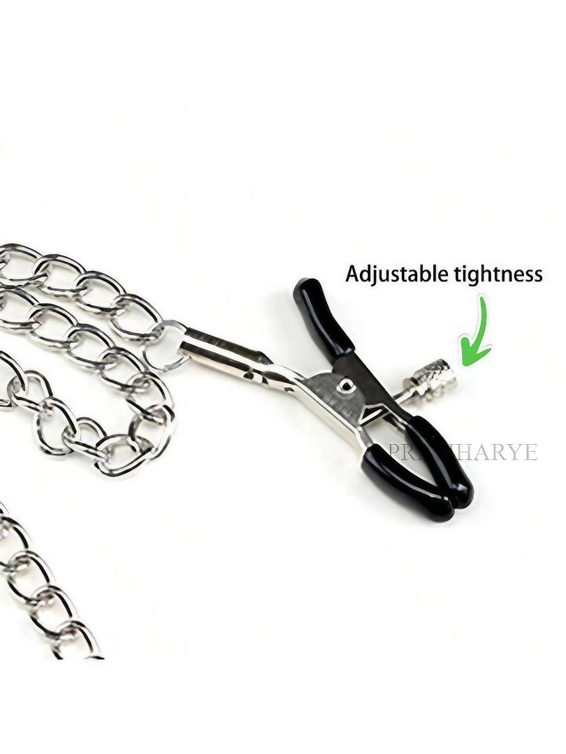 Nipple Clamps Chain with Clitoral Clips