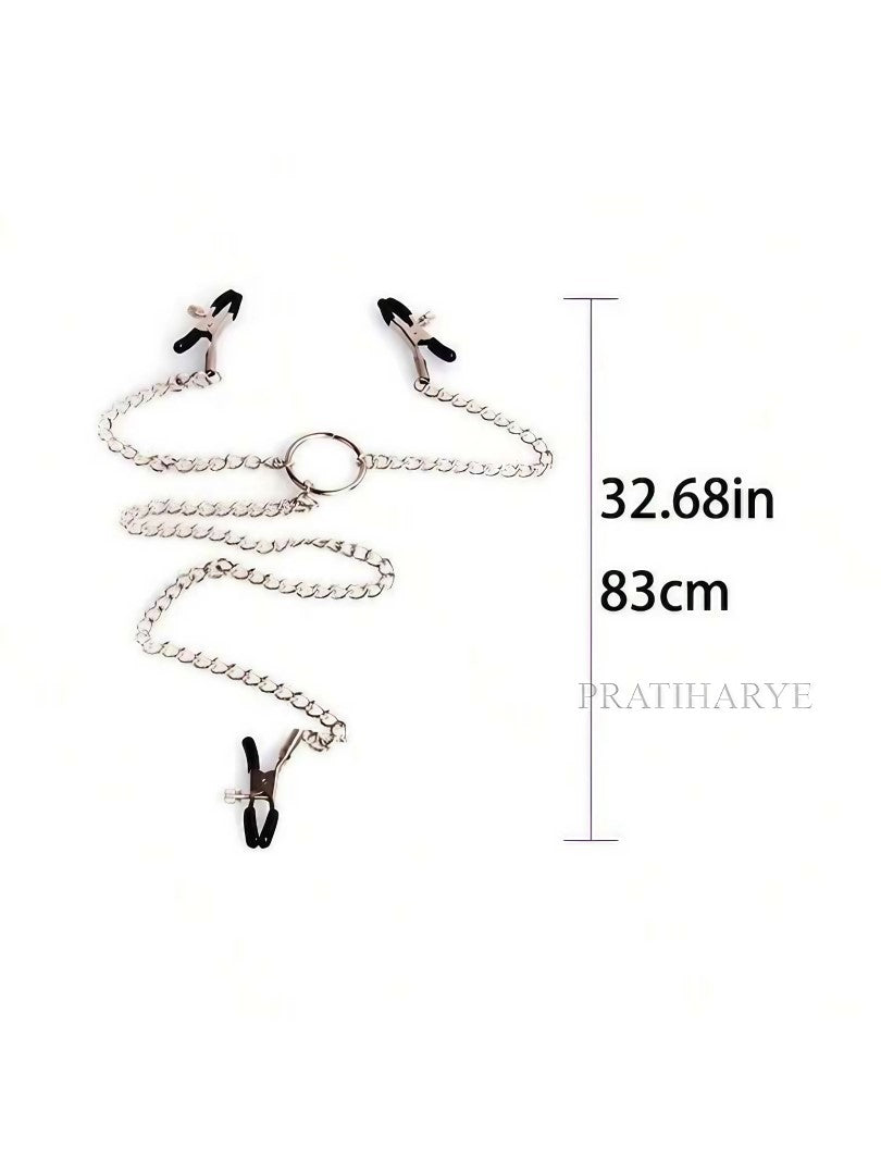 Nipple Clamps Chain with Clitoral Clips